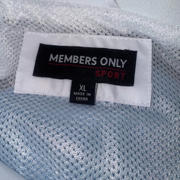 Members Only Sport Team Racing Windbreaker Jacket Mens Size XL Blue Full Zip - Picture 6 of 10